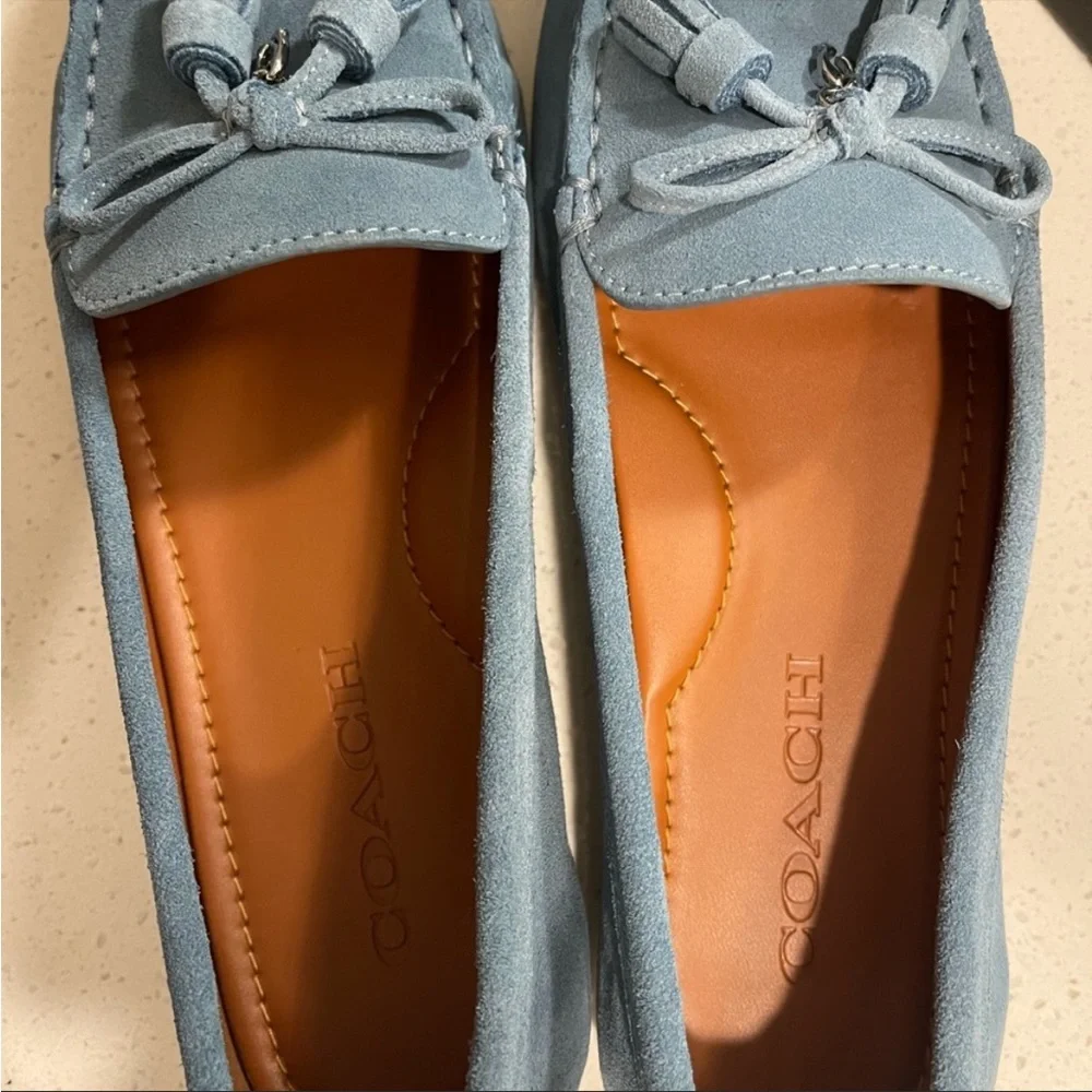 Coach Gia Suede Loafers in Chambray size 7 - Picture 3 of 6